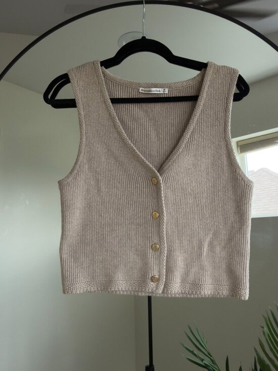 Abercrombie & Fitch Sweaters - The A&F Mara Button-Up Sweater Vest